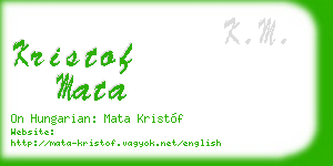 kristof mata business card